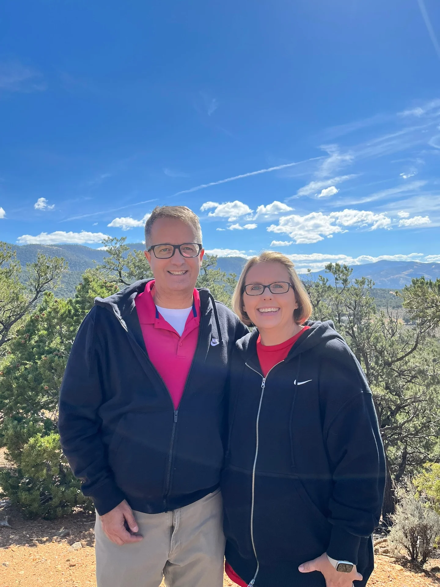 Slade and Jody Lindquist outdoors together